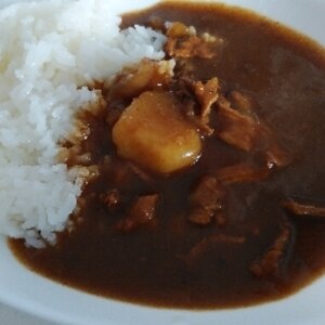 豚薄切り肉のカレー